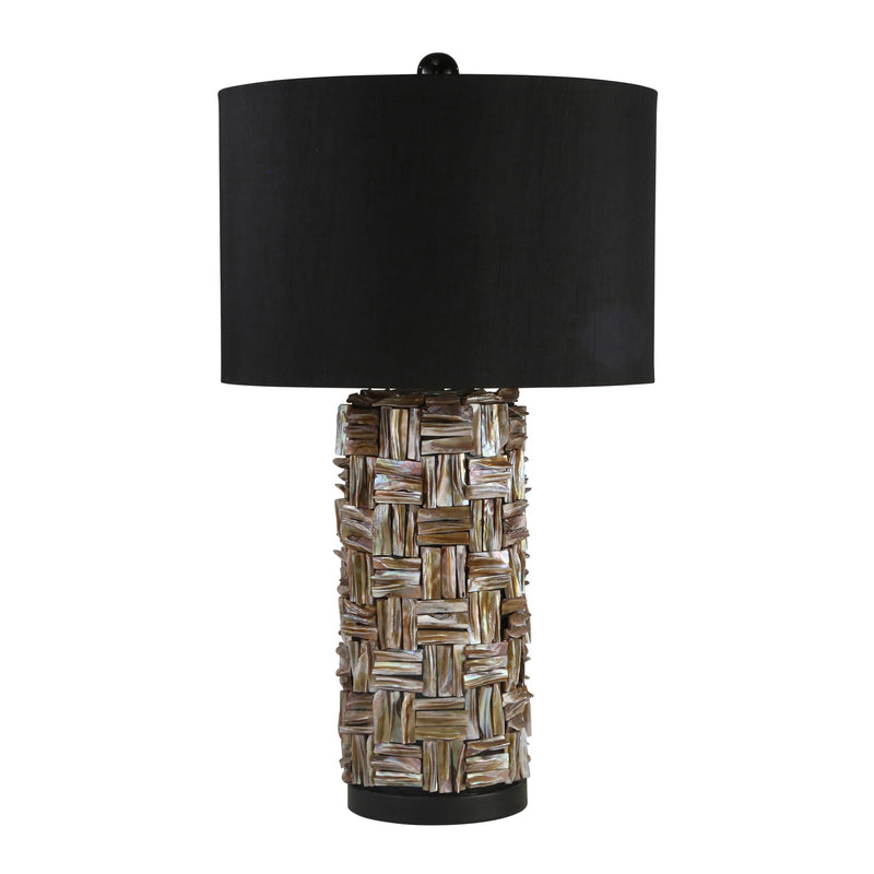 Ceramic 26" Basket Weave Table Lamp, Beige