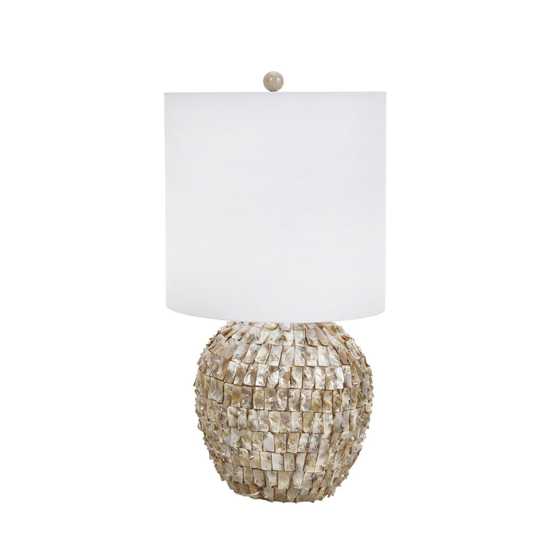 Ceramic 30" Basket Weave Table Lamp, Beige