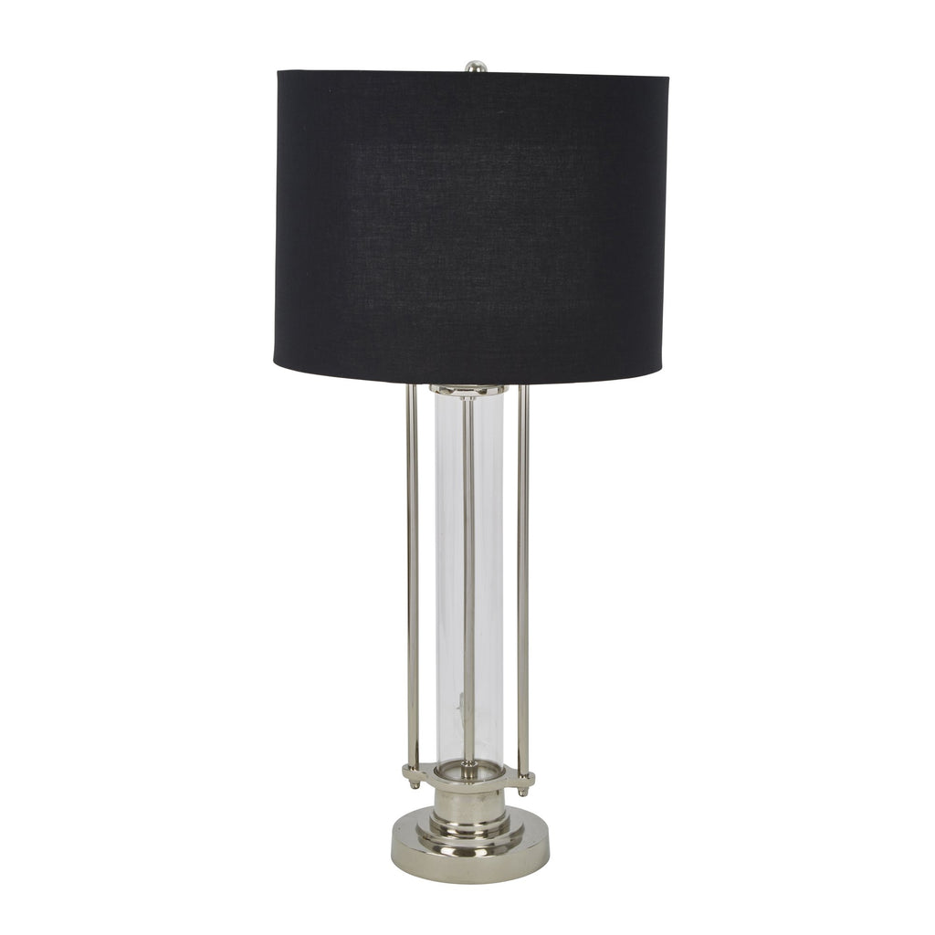 Aluminum 25" Industrial Tabe Lamp, Silver