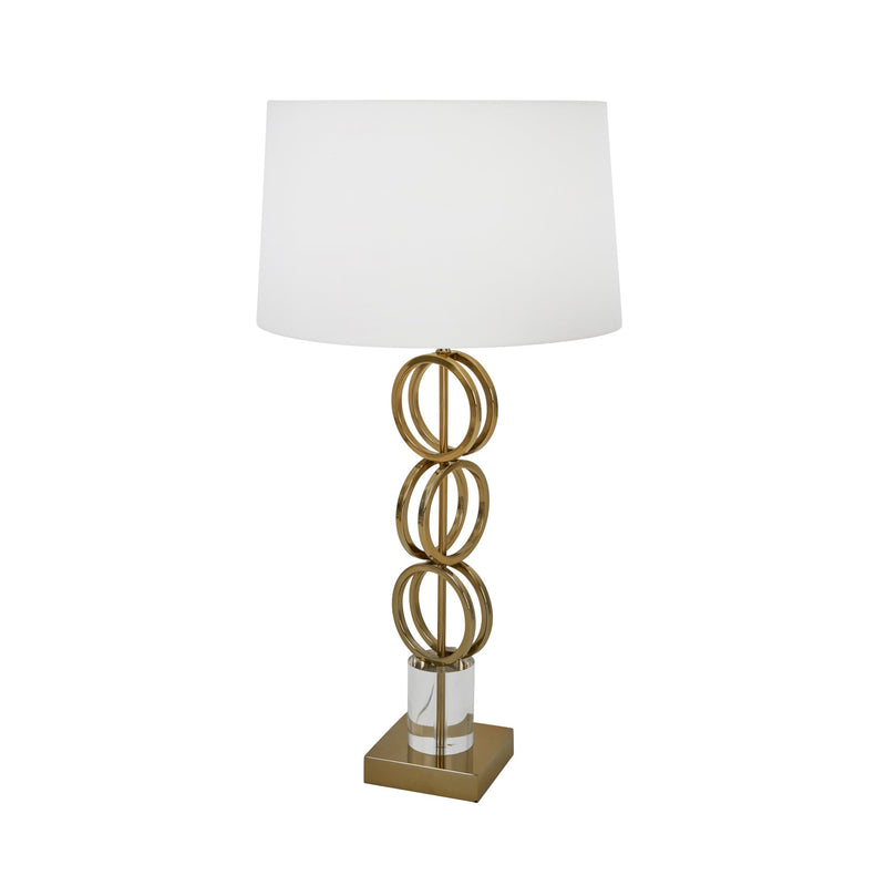 Stainless Steel 31" Geomtetricrings Table Lamp, Gold