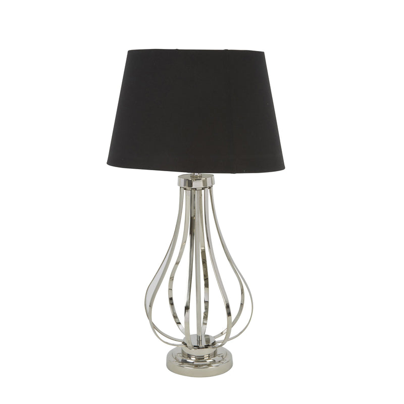 Stainless Steel 23" Open Bodytable Lamp, Silver