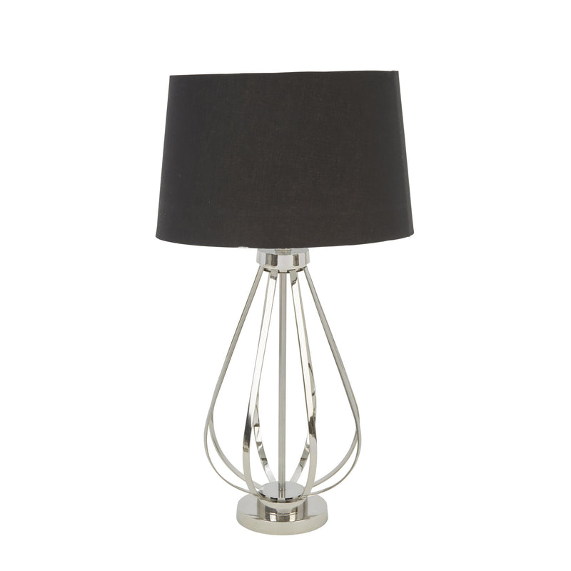 Stainless Steel 22" Open Bodytable Lamp, Silver