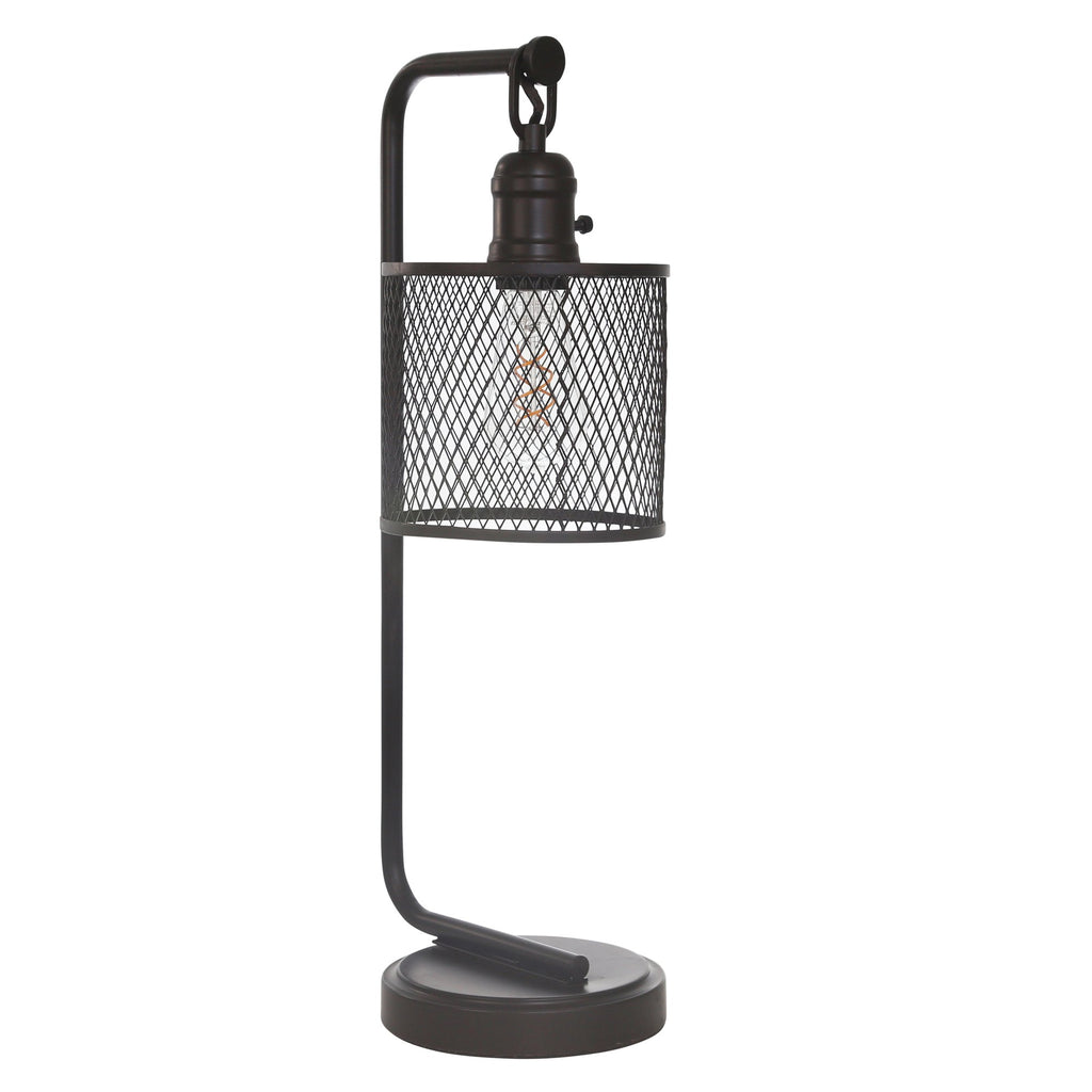 Metal 23" Table Lamp With Usbport, Bronze