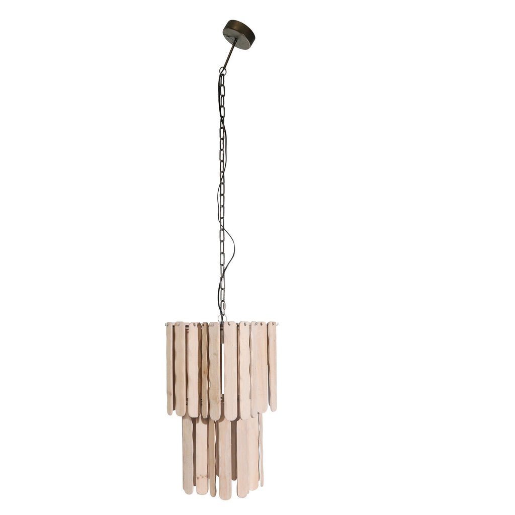 Fir Wood 65" Swag Lamp, Natural