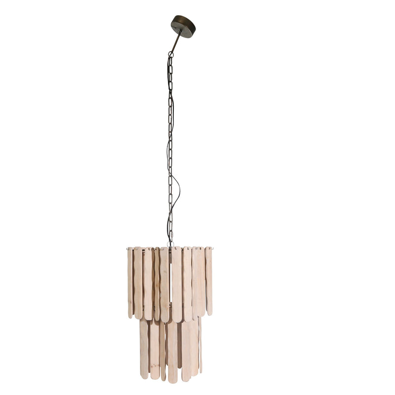 Fir Wood 65" Swag Lamp, Natural