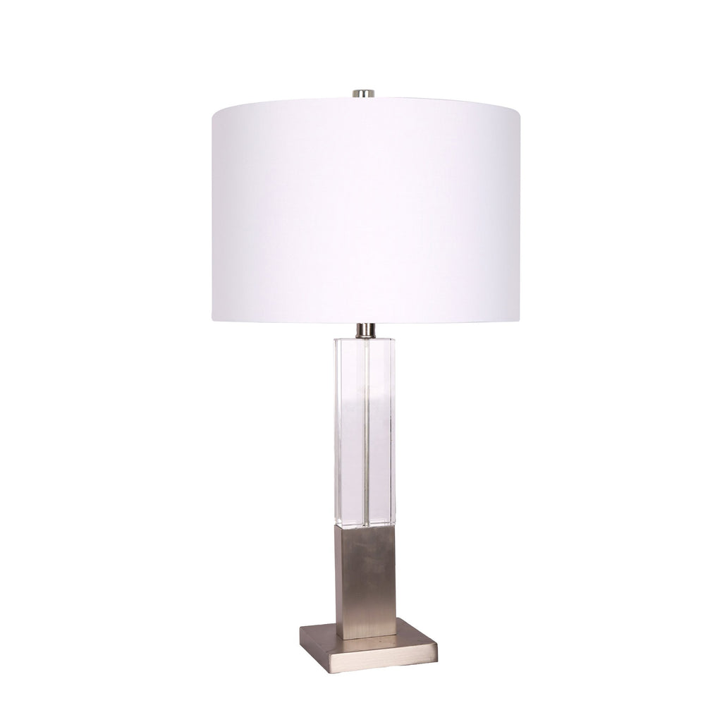 Crystal 27" Block Lamp, Gold