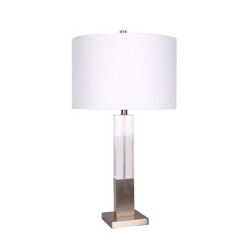 Crystal 27" Block Lamp, Gold