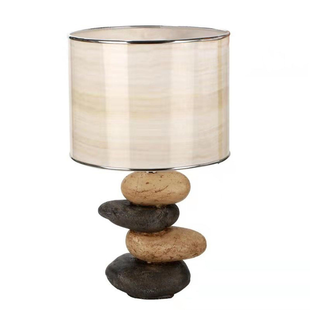 Polyresin 21.75" Stacked Rock Lamp, Brown