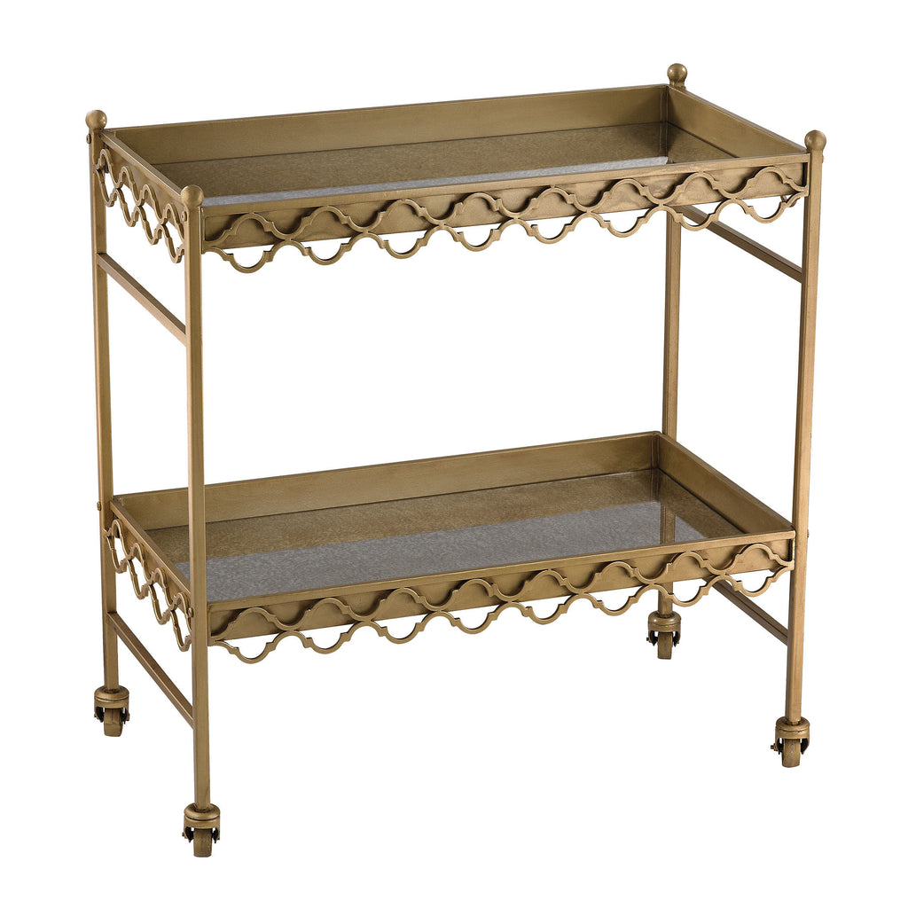 51-008 Rectangular Quatrefoil Bar Cart - Free Shipping! Server - RauFurniture.com