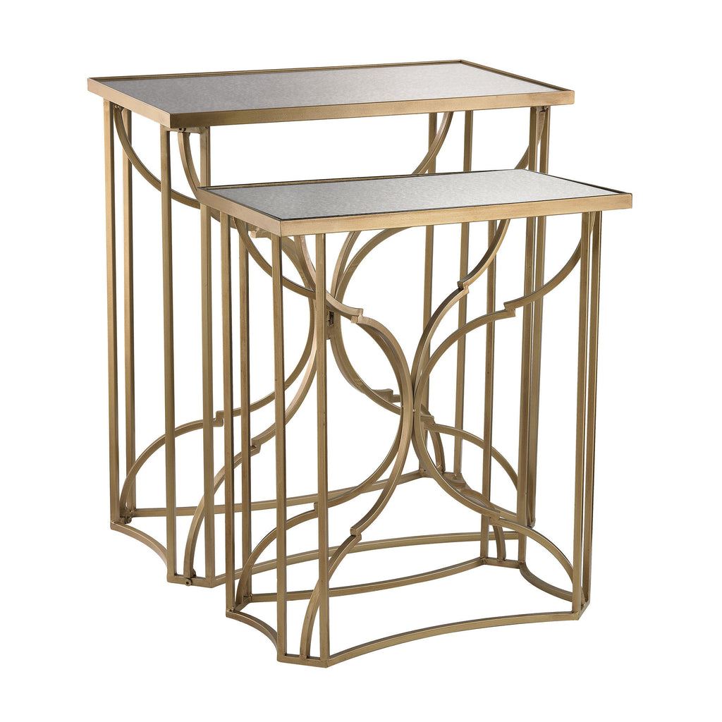 51-009/S2 Set of 2 Modern Moorish Scroll Side Tables - Free Shipping! Table - RauFurniture.com