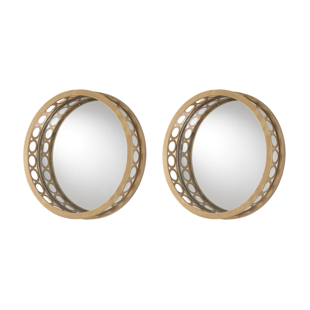 51-011/S2 Set of 2 Raised Frame Wall Mirrors Mirror - RauFurniture.com