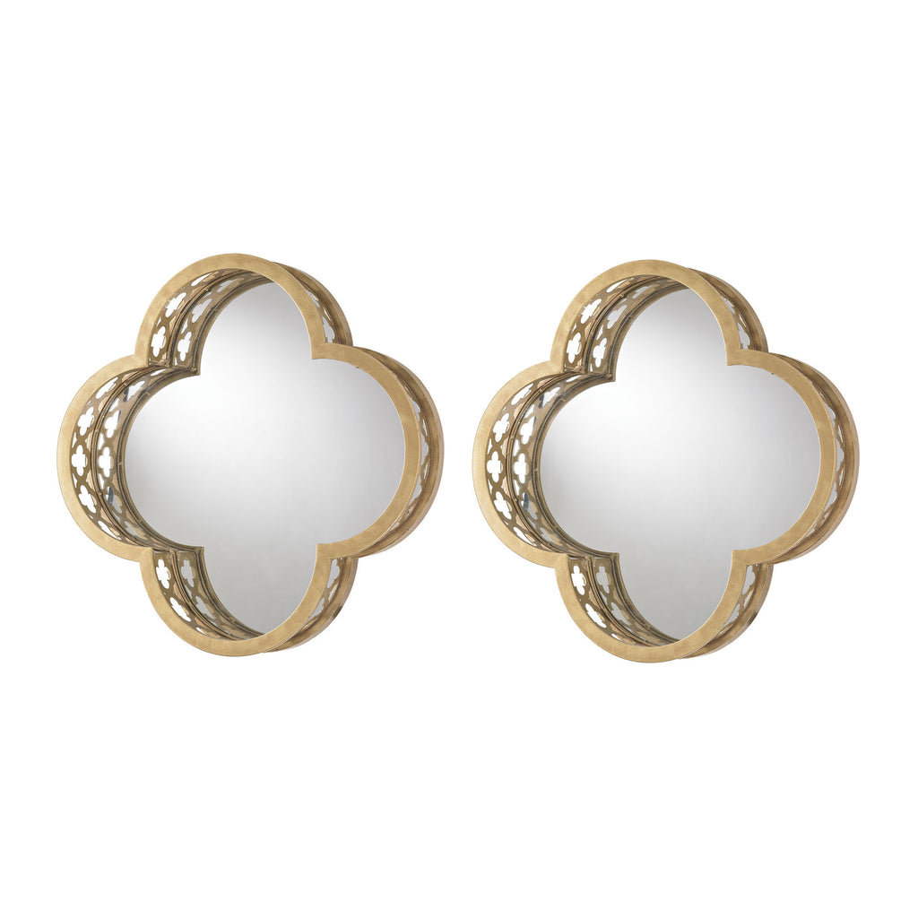 51-012/S2 Set of 2 Quatrefoil Wall Mirrors - Free Shipping! Mirror - RauFurniture.com