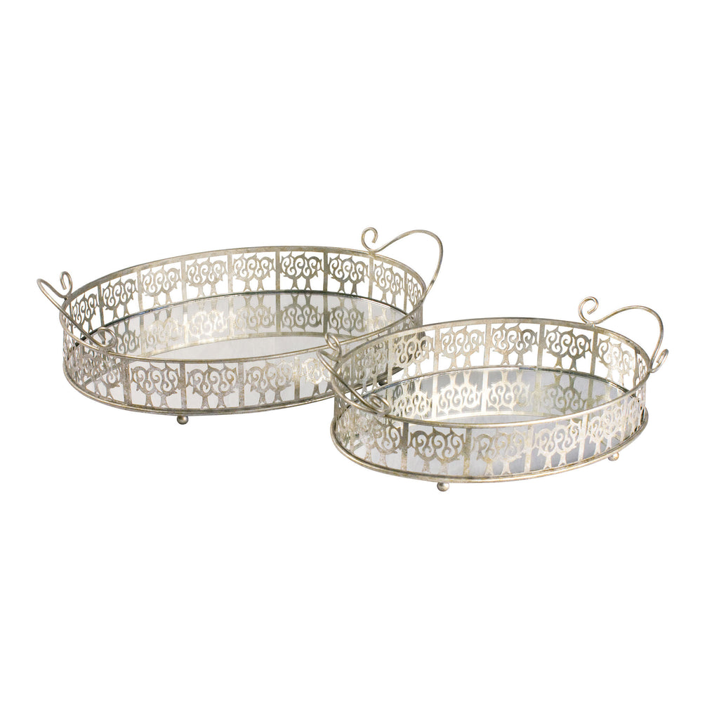 51-0148 Set Of 2 Lasko Mirror Trays Tray - RauFurniture.com