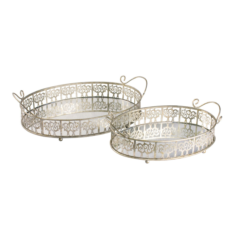51-0148 Set Of 2 Lasko Mirror Trays Tray - RauFurniture.com