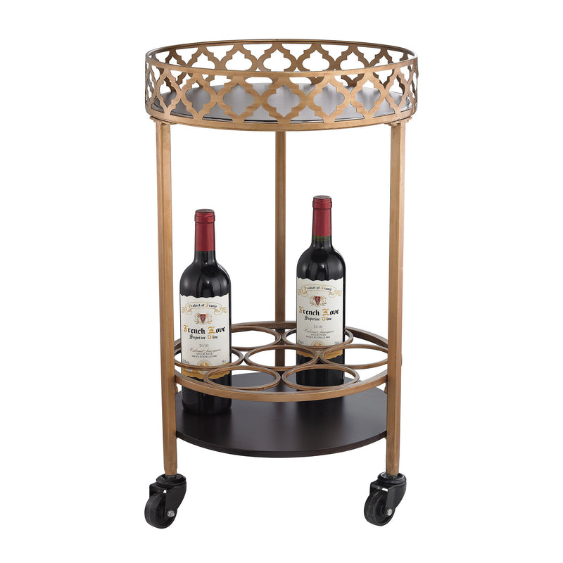 51-015 Circular Quatrefoil Bar Cart - Free Shipping! Server - RauFurniture.com