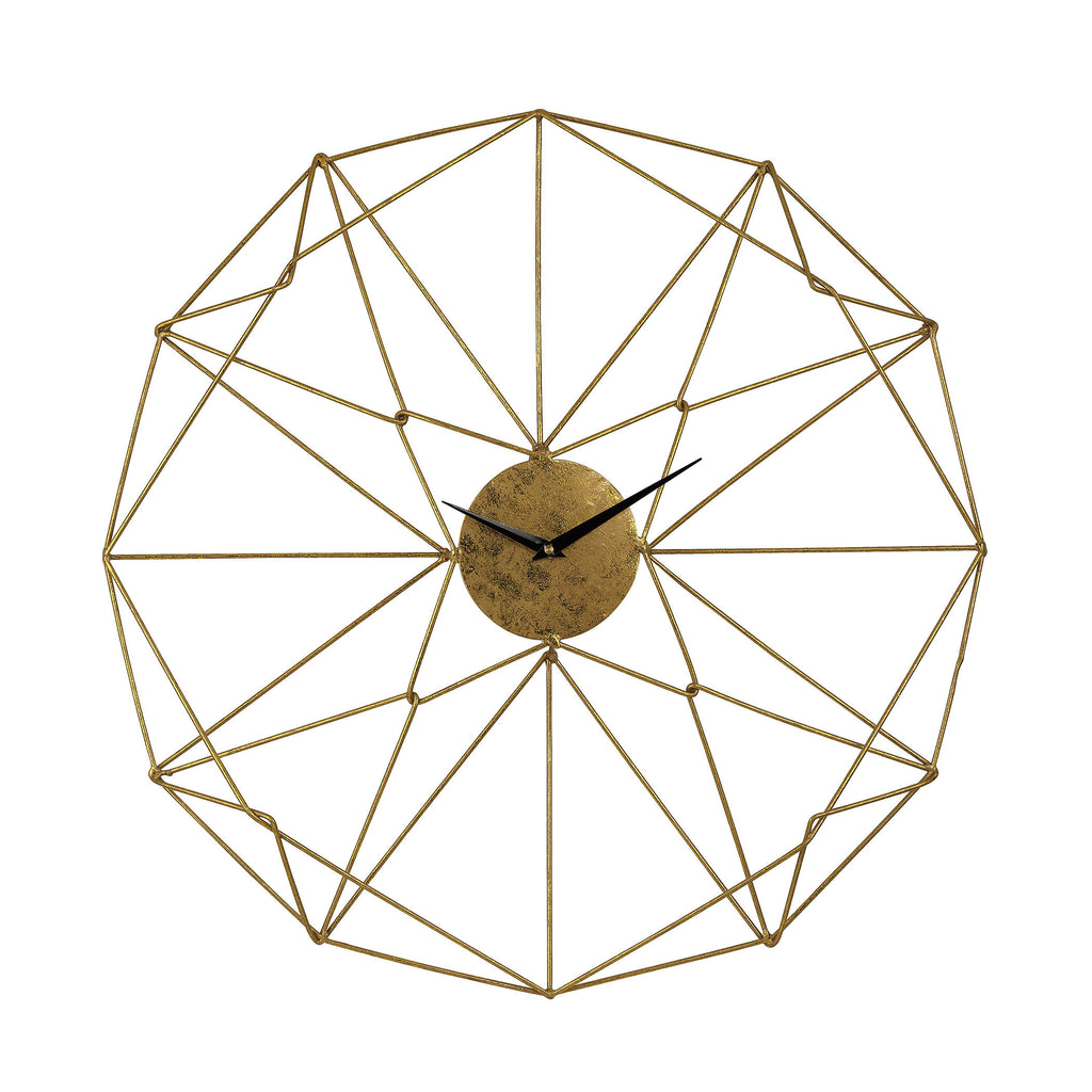 51-029 Angular Wirework Wall Clock Wall Clock - RauFurniture.com