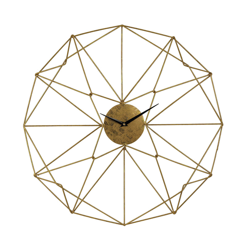 51-029 Angular Wirework Wall Clock Wall Clock - RauFurniture.com