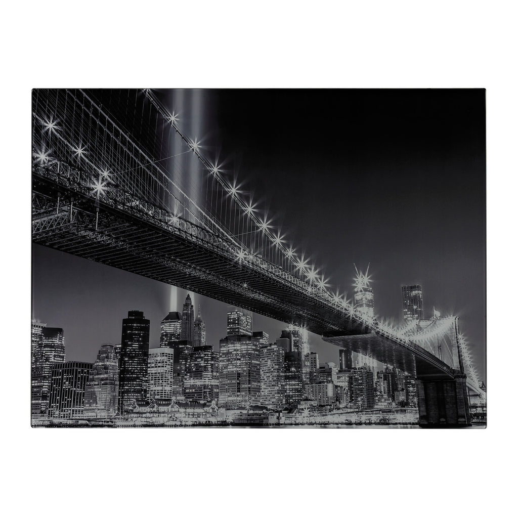 51-10123 Williamsburg Bridge-Williamsburg Bridge Image Printed On Glass Wall Decor - RauFurniture.com