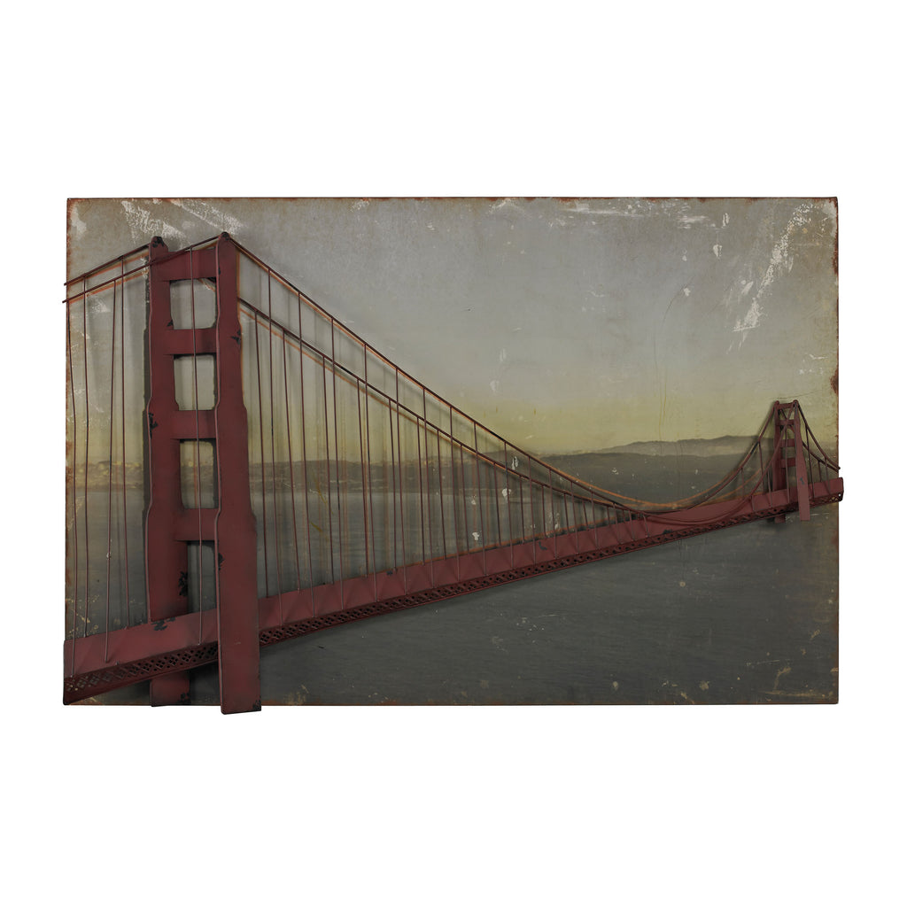 51-10141 Golden Gate Bridge-Golden Gate Bridge In Set On Print - Free Shipping! Wall Decor - RauFurniture.com
