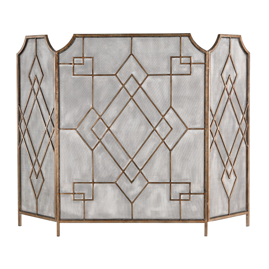 51-10156 Diamond Iron Work Fire screen - Free Shipping! Screen - RauFurniture.com