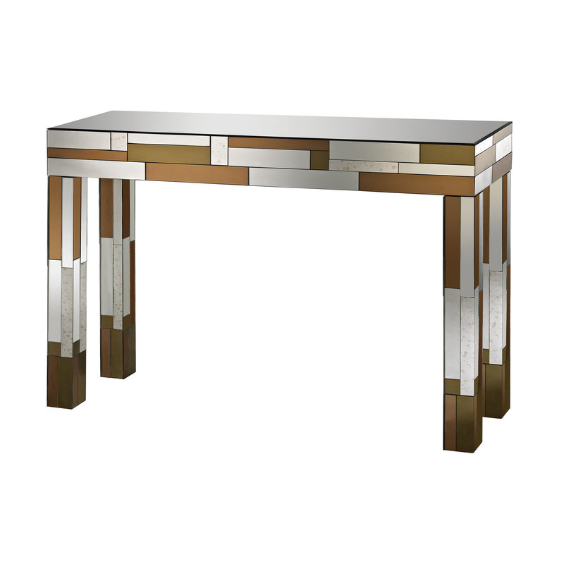 5173-027 Copper Geometric Console - Free Shipping! Table - RauFurniture.com