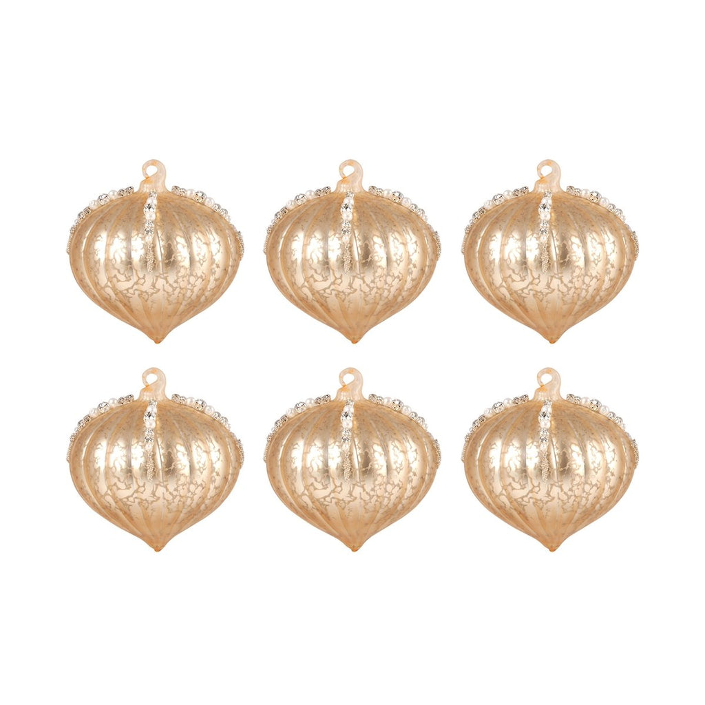 519611 - Pointed Ball Ornament Gold (Set of 6)