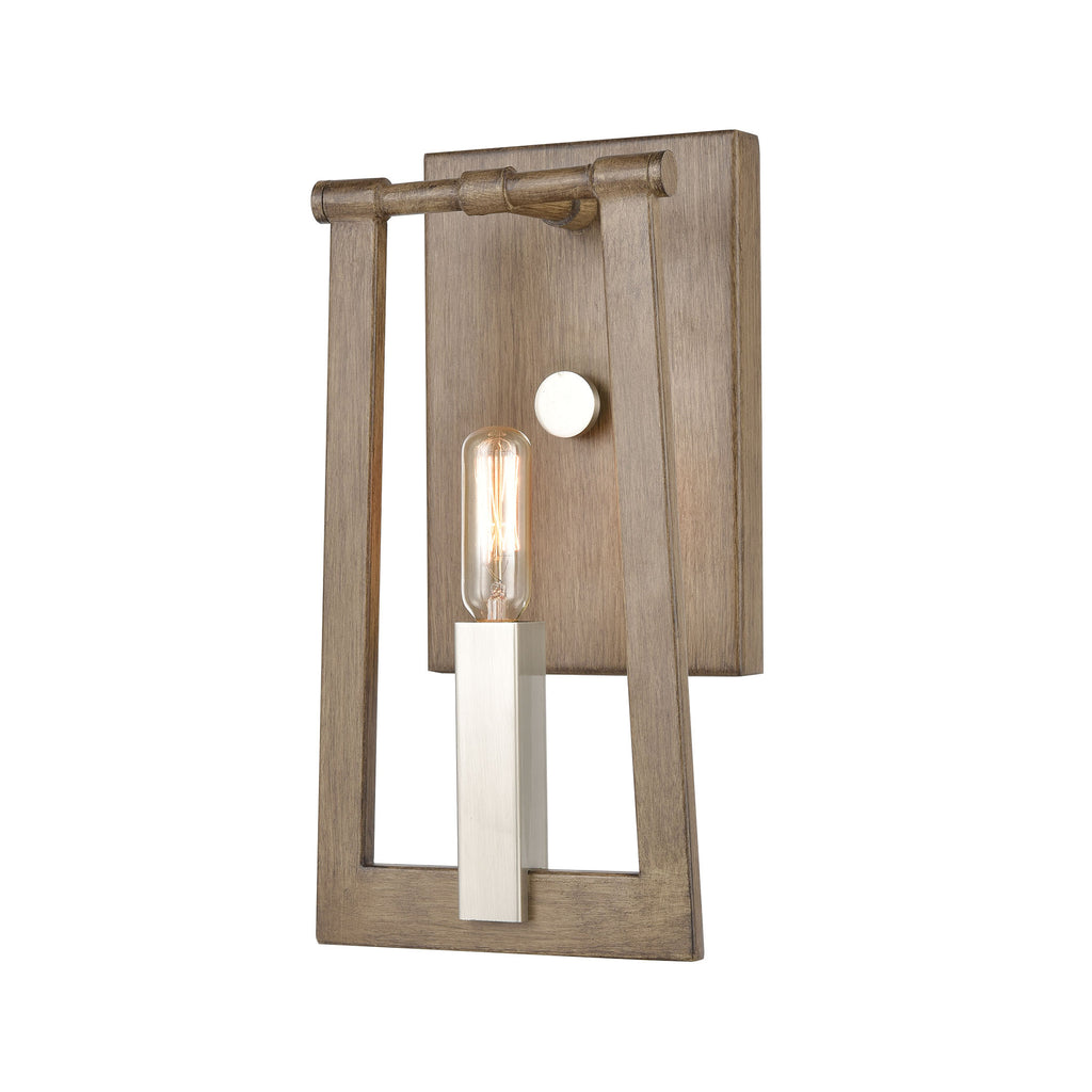 Axis - Sconce - Light Wood, Satin Nickel, Satin Nickel