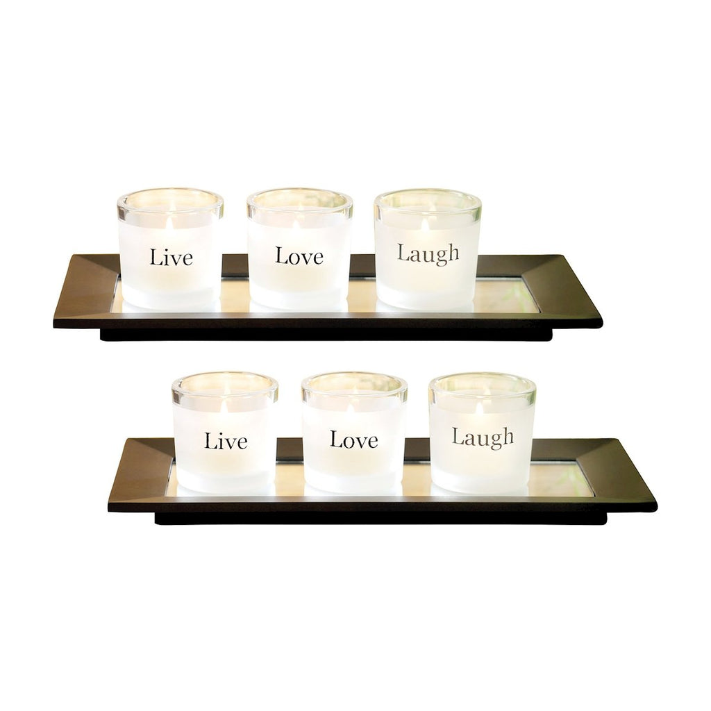 571749 - Sentiments Set of 2 Three-Votive Trays