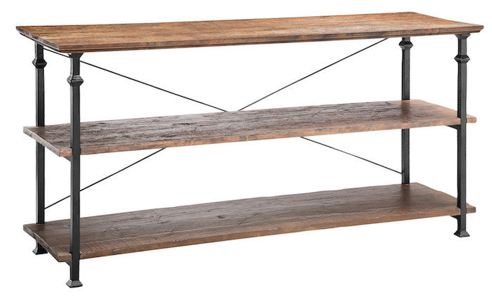 57251 - Poplar Estates Three Shelf Console Table - Free Shipping!, Accent Consoles, Stein World, - ReeceFurniture.com - Free Local Pick Ups: Frankenmuth, MI, Indianapolis, IN, Chicago Ridge, IL, and Detroit, MI