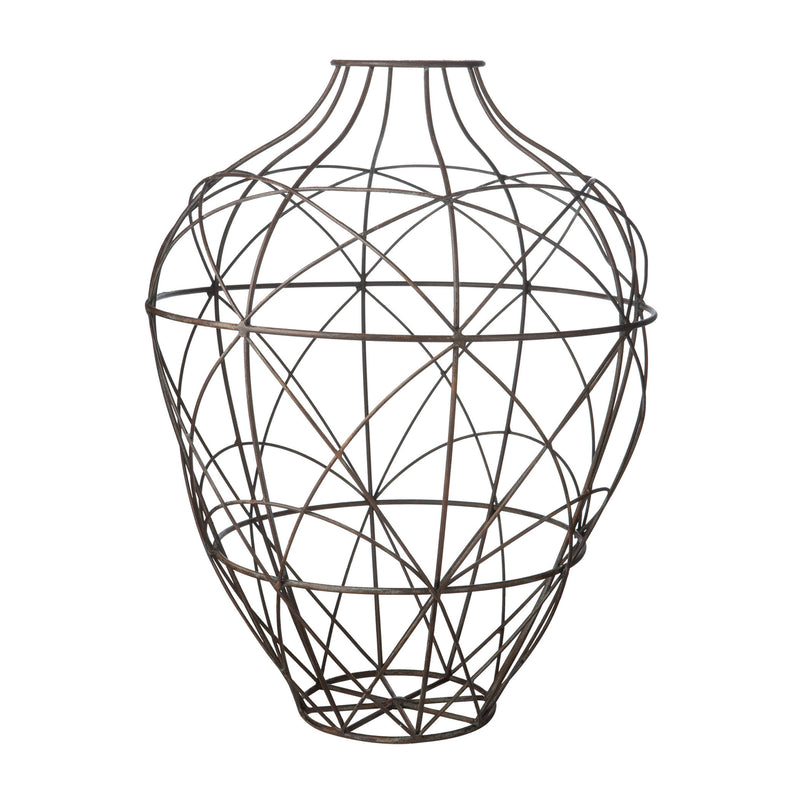 594014 Wire Vessel In Russet - Large Vase/Urn - RauFurniture.com