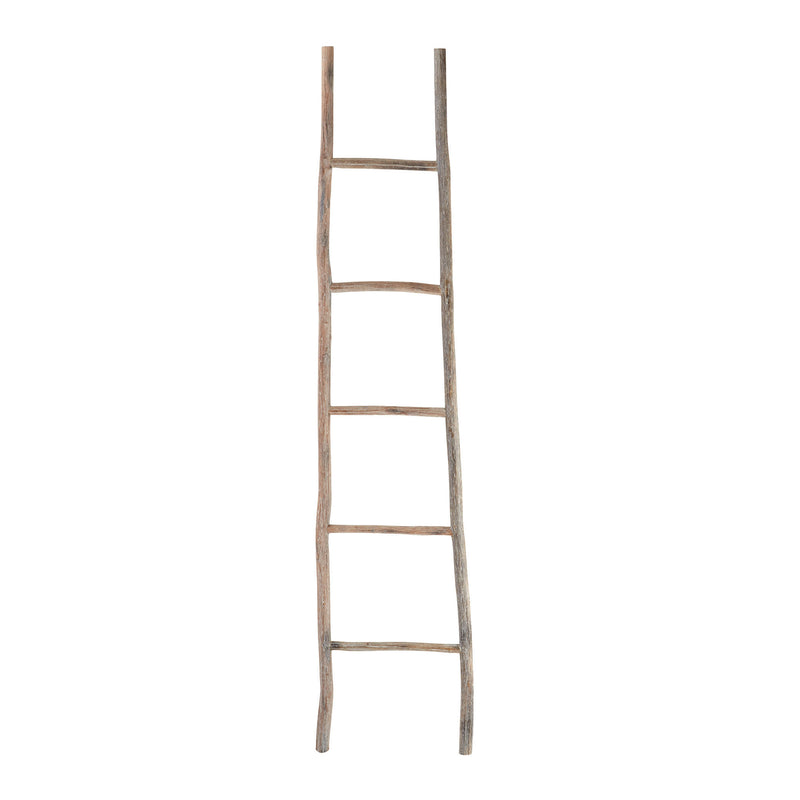 594039 Wood White Washed Ladder - Large Accessory - RauFurniture.com