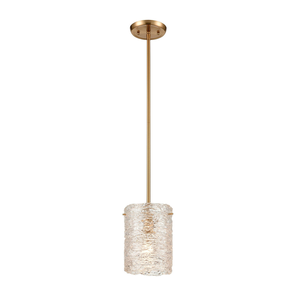 Chiseled Ice - Mini Pendant - Satin Brass