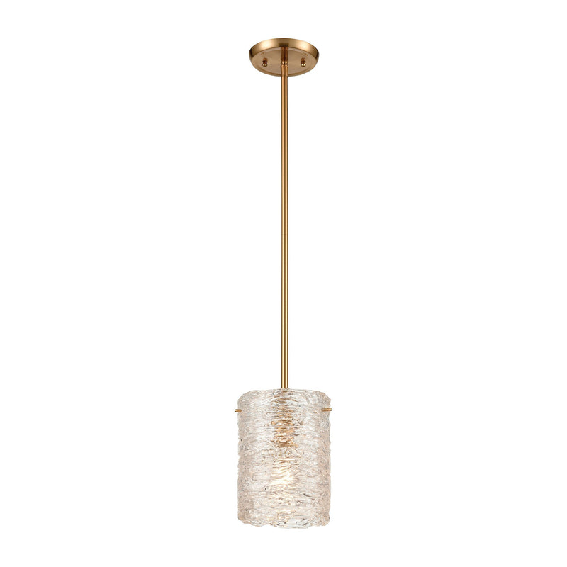 Chiseled Ice - Mini Pendant - Satin Brass