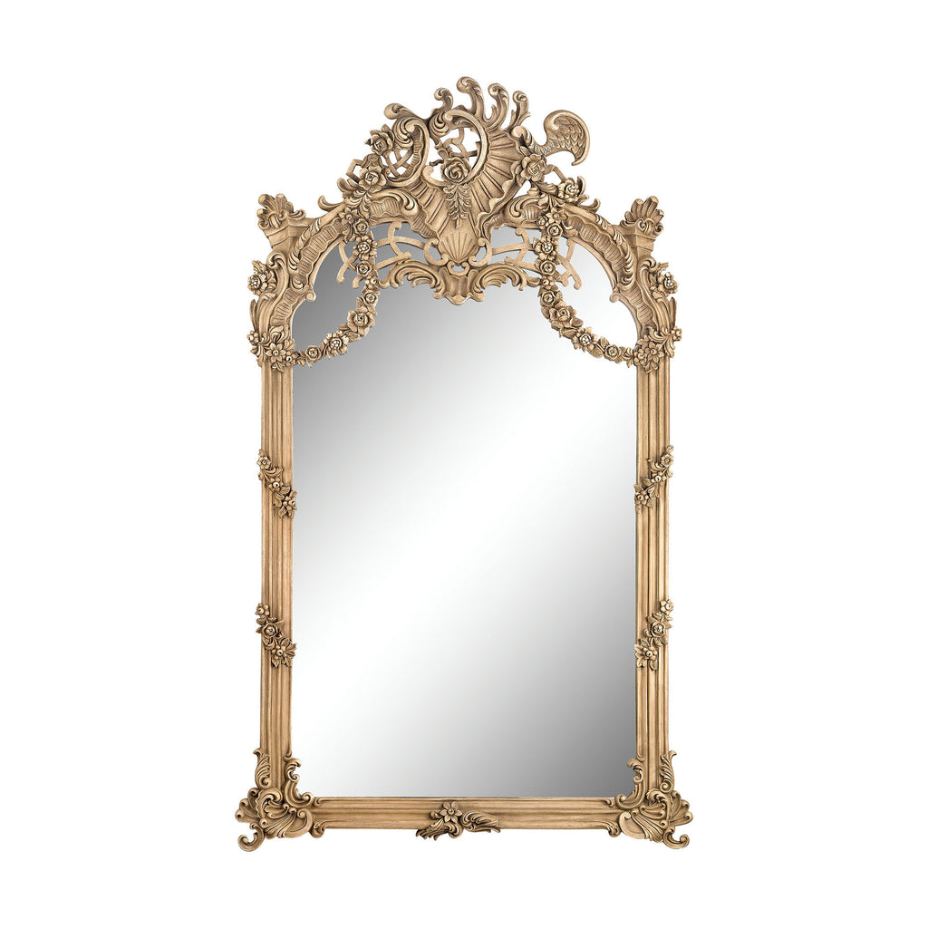 6100-010 Renaissance Scroll Mirror In Russian Oak - Free Shipping! Mirror - RauFurniture.com