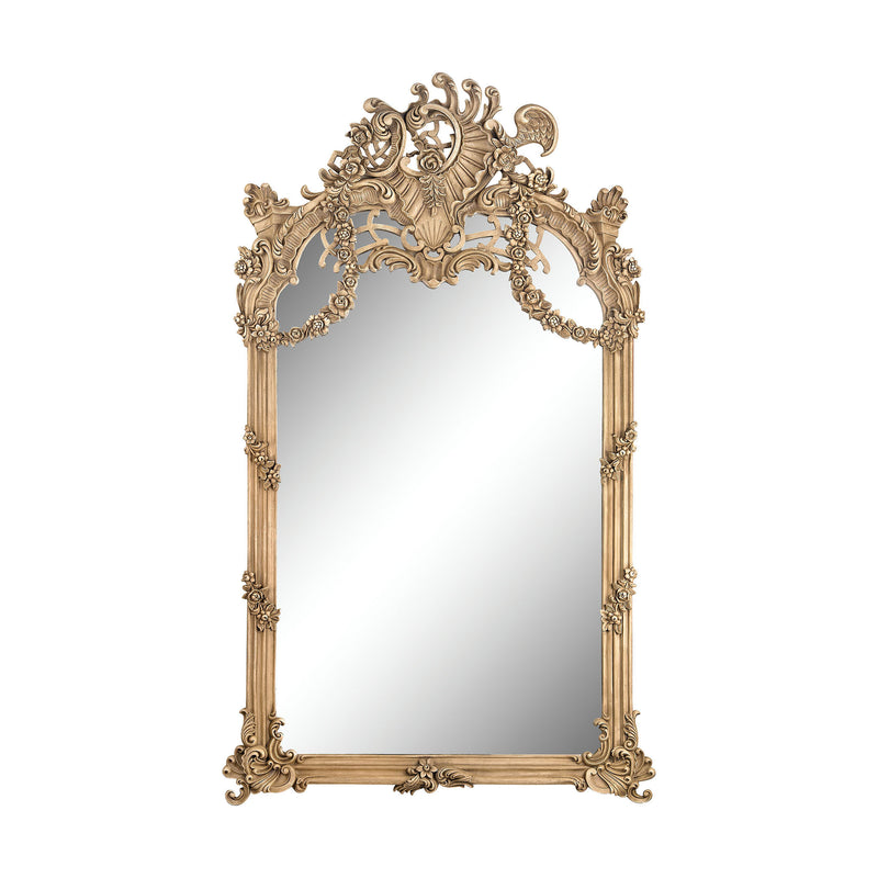 6100-010 Renaissance Scroll Mirror In Russian Oak - Free Shipping! Mirror - RauFurniture.com