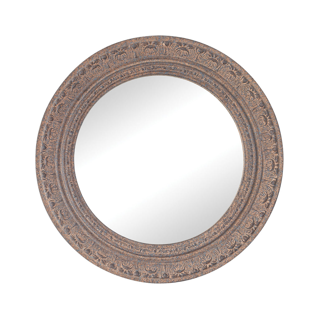 6100-028 Messina Composite Frame Wall Mirror In Rust Mirror - RauFurniture.com