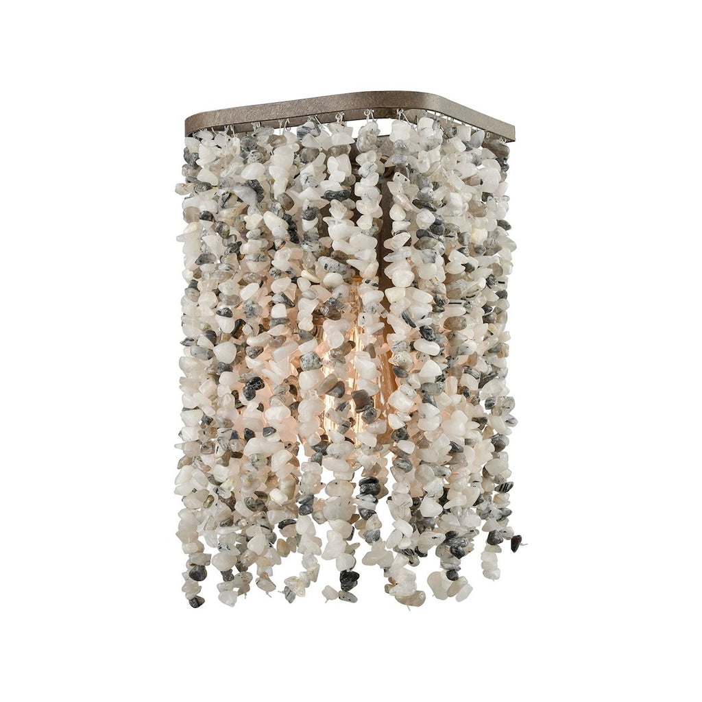 Agate Stones - Vanity Light - Weathered Bronze