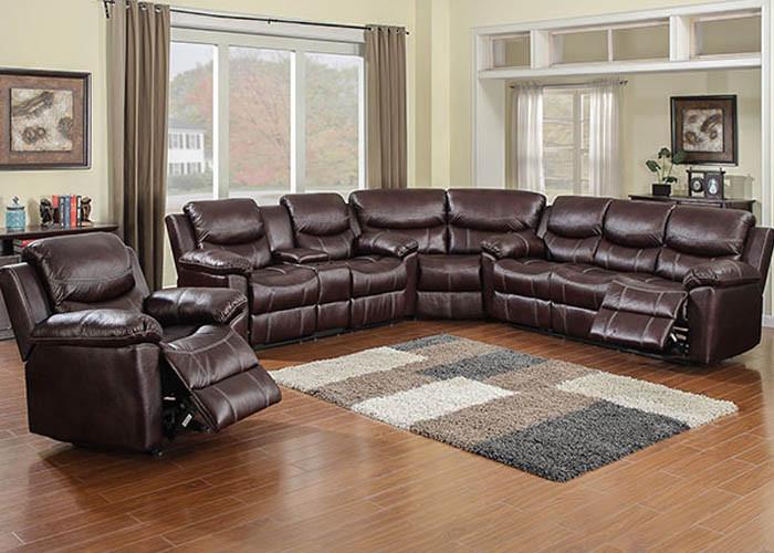 66005 Chestnut 3 Piece Sectional, Motion Sectionals, American Imports, - ReeceFurniture.com - Free Local Pick Up: Frankenmuth, MI