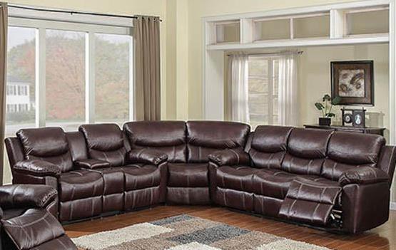 66005 Chestnut 3 Piece Sectional With POWER Sofa, Motion Sectionals, American Imports, - ReeceFurniture.com - Free Local Pick Up: Frankenmuth, MI