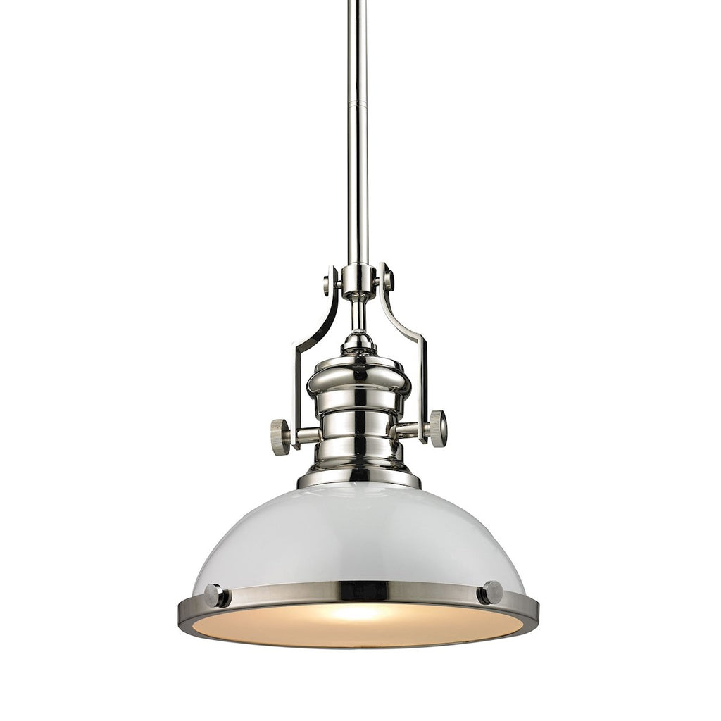 Chadwick - Pendant - Gloss White, Polished Nickel, Polished Nickel