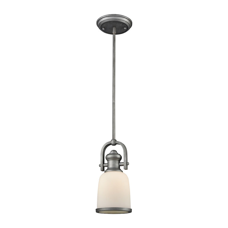 Brooksdale - Mini Pendant - Weathered Zinc