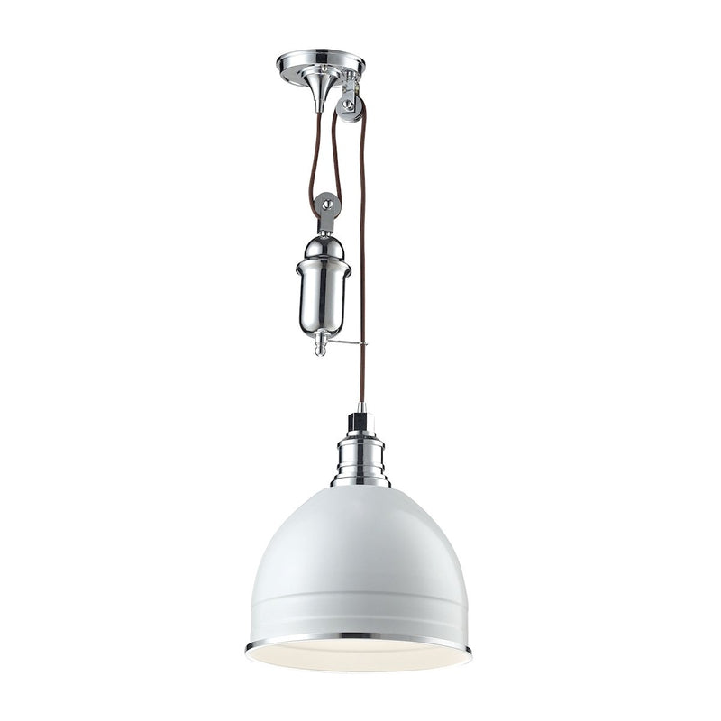 Carolton - Mini Pendant - Chrome, Gloss White, Gloss White