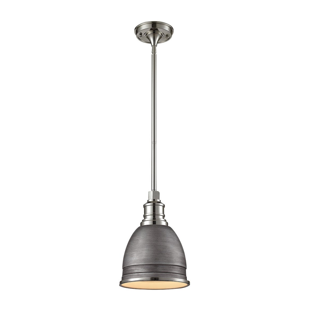 Carolton - Mini Pendant - Polished Nickel, Weathered Zinc, Weathered Zinc