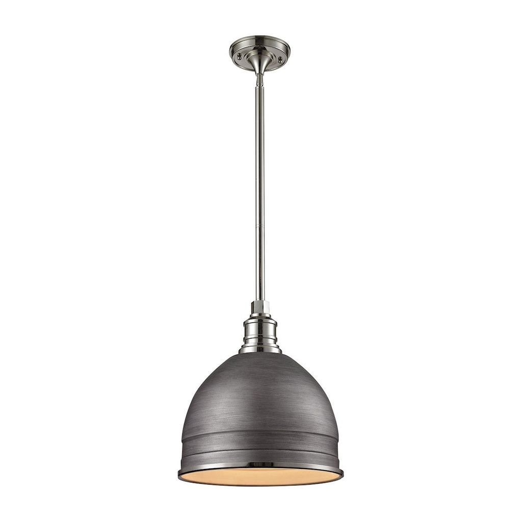 Carolton - Pendant - Polished Nickel, Weathered Zinc, Weathered Zinc