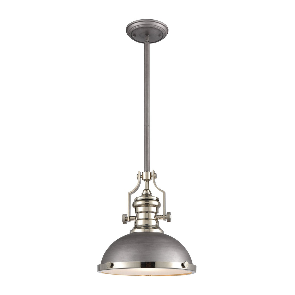 Chadwick - Pendant - Weathered Zinc, Polished Nickel, Polished Nickel