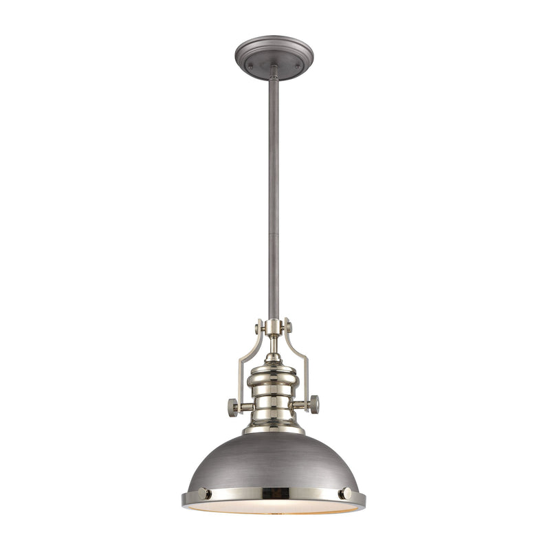 Chadwick - Pendant - Weathered Zinc, Polished Nickel, Polished Nickel