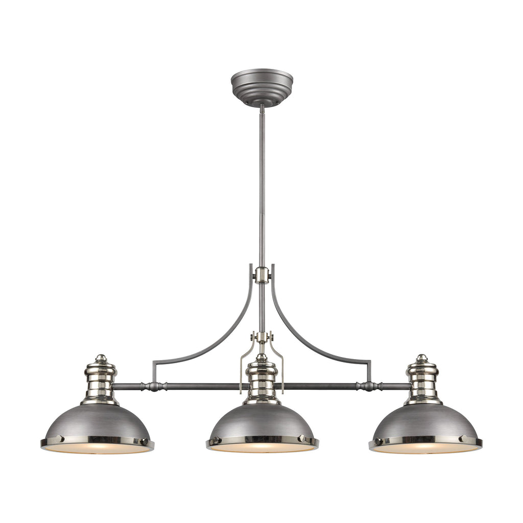Chadwick - Island Light - Weathered Zinc, Polished Nickel, Polished Nickel