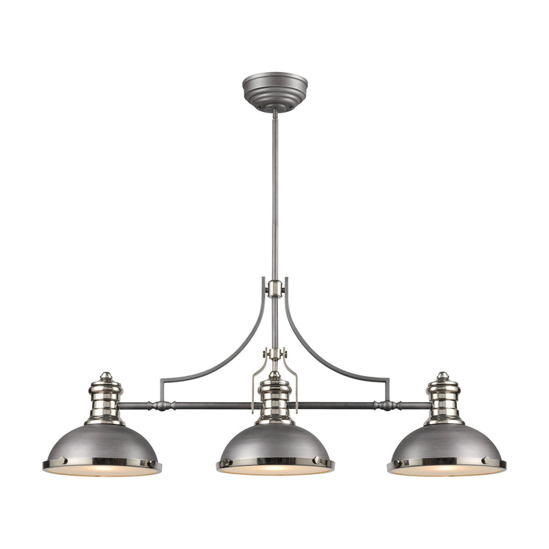 Chadwick - Island Light - Weathered Zinc, Polished Nickel, Polished Nickel