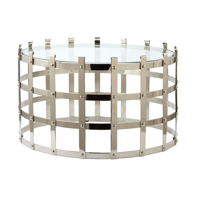 675001 Metal Strap Coffee Table Table - RauFurniture.com