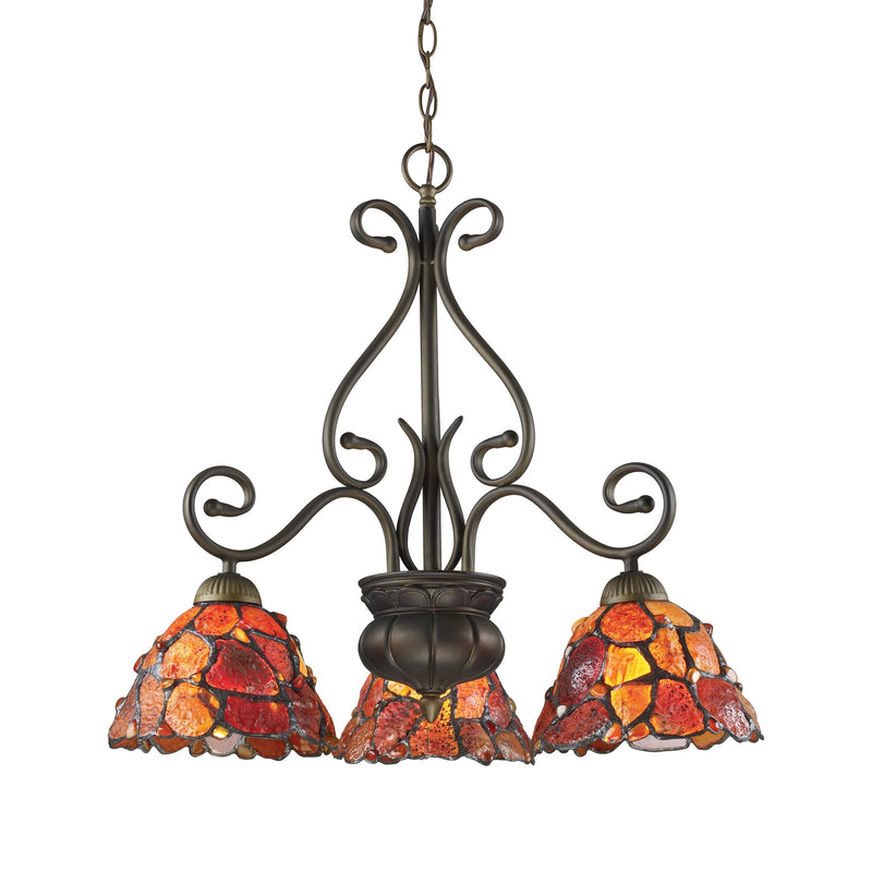 Carelina - Chandelier - Tiffany Bronze